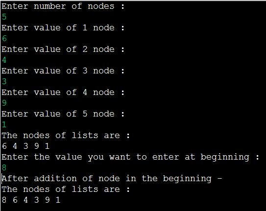 Add Node Beginning Circular Singly Linked List