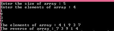 Reverse Array Using Stack